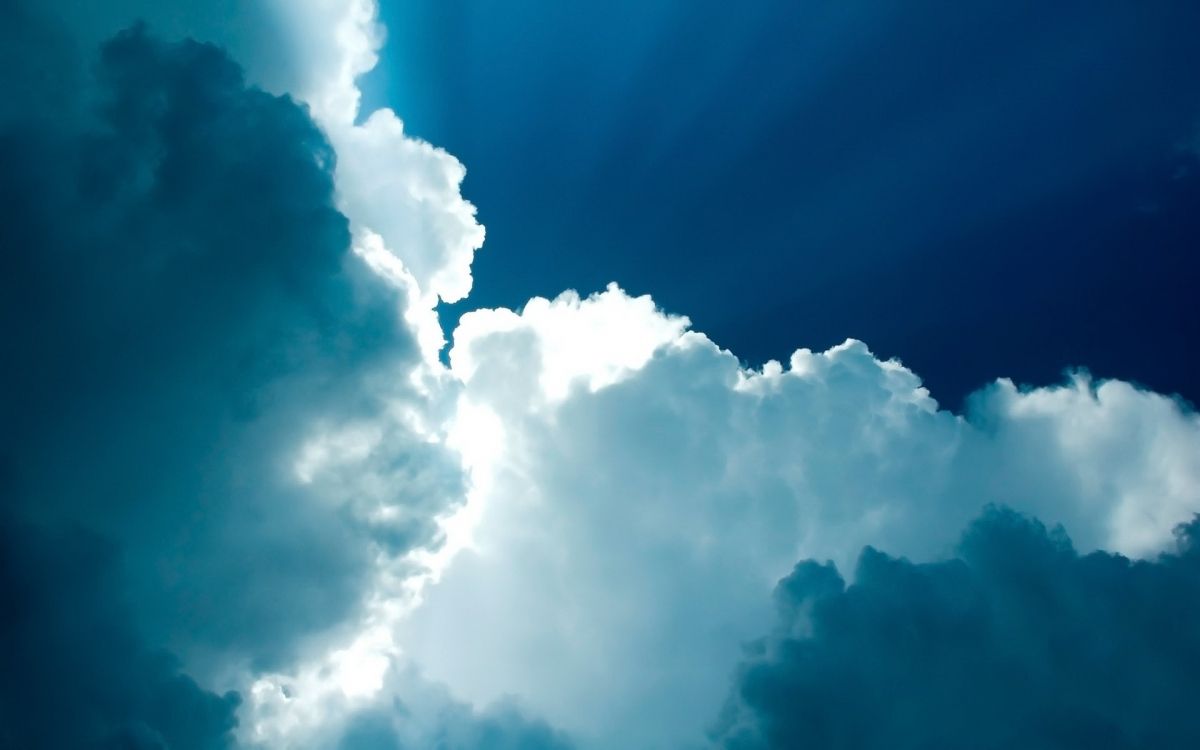 Nuages Blancs et Ciel Bleu. Wallpaper in 1920x1200 Resolution