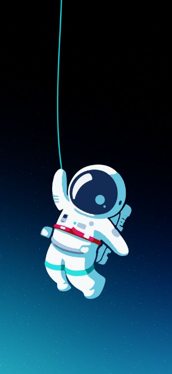Wallpaper Astronaut, Amoled, Animation, Space, Animated Cartoon, Background  - Download Free Image
