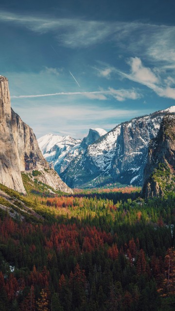 Image yosemite national park, usa, yosemite valley, Yosemite Falls, Yosemite Village