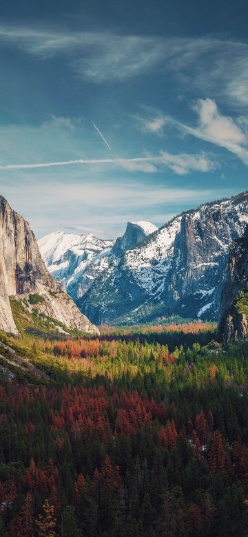 Image yosemite national park, usa, yosemite valley, Yosemite Falls, Yosemite Village