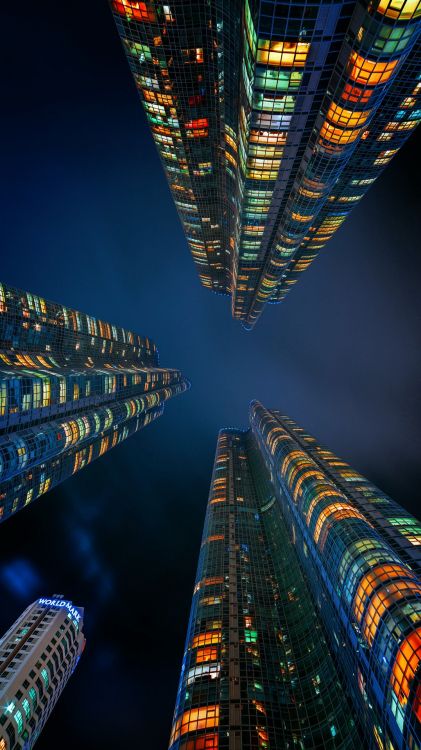 Bâtiment, Gratte-ciel, la Journée, Blue, Lumière. Wallpaper in 1080x1920 Resolution