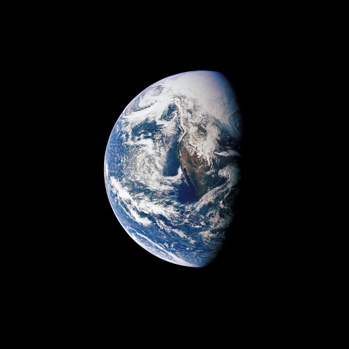 Image blue and white planet earth