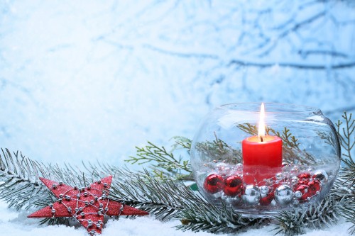 Image Christmas Day, candle, winter, branch, christmas