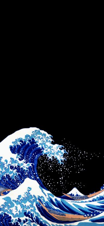 Amoled, OLED, Große Welle Vor Kanagawa - Hokusai, Die Große Welle Vor Kanagawa, Japanische Kunst. Wallpaper in 1170x2535 Resolution