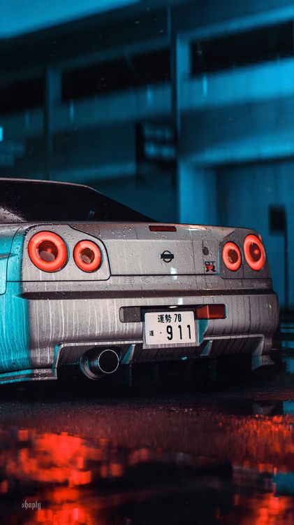 Voiture, Nissan Skyline R34, Nissan Skyline Gt-r, Nissan Gt-r, Nissan. Wallpaper in 2160x3840 Resolution