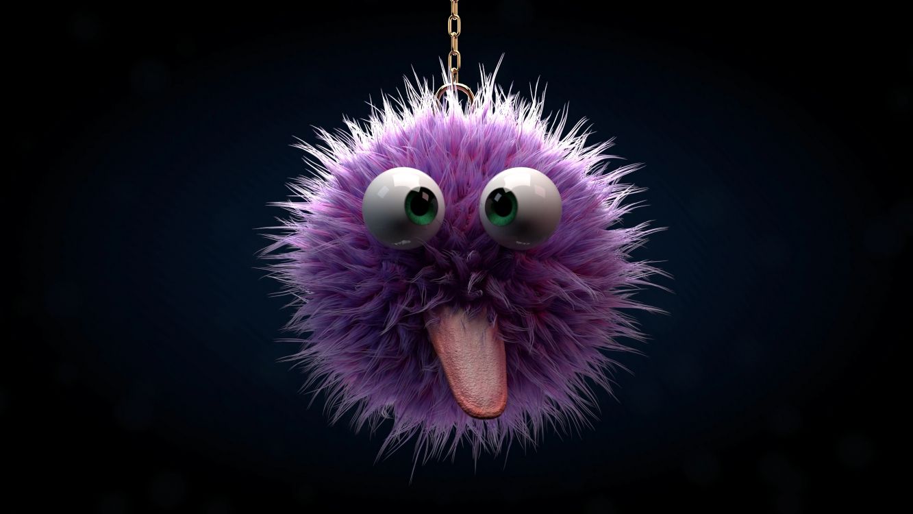 Llavero de Piel Morada y Blanca. Wallpaper in 3840x2160 Resolution