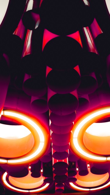 Image red and yellow round light