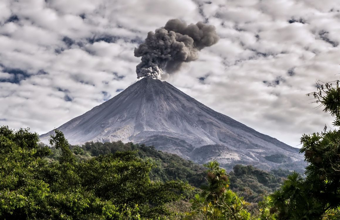 Volcn de Colima, 成层, 安装的风景, 高地, 屏蔽火山 壁纸 2560x1656 允许