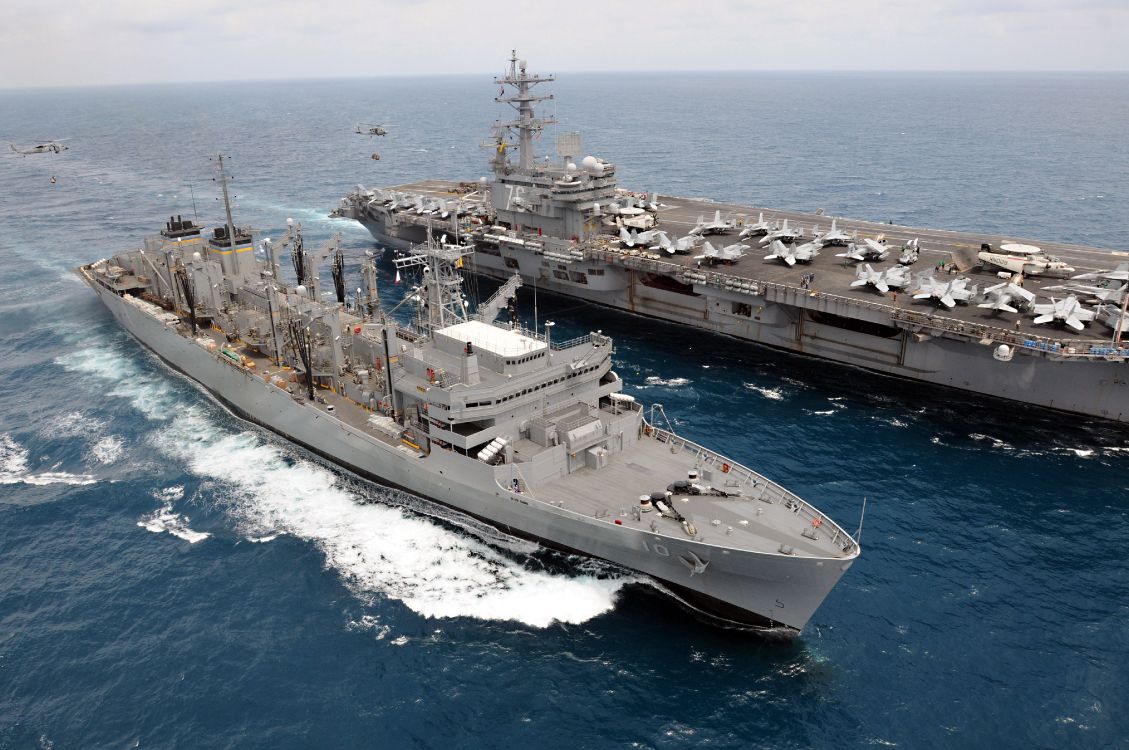 快战斗支援船, 航空母舰, 美国罗纳德*里根, 美国海军, 军舰 壁纸 4288x2848 允许