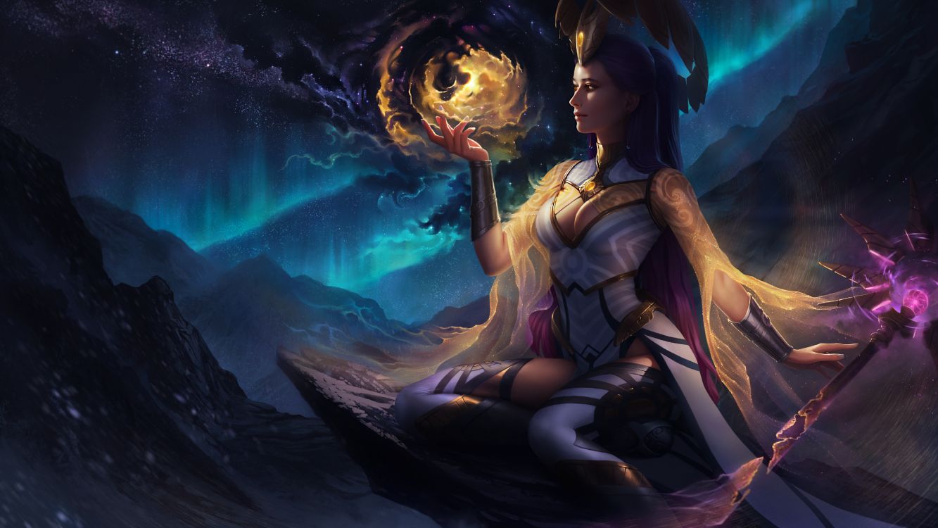 Femme en Robe Brune Assise Sur un Rocher. Wallpaper in 5120x2880 Resolution