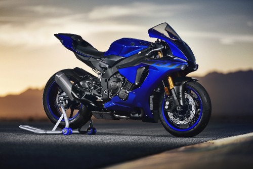 Image blue and black sports bike