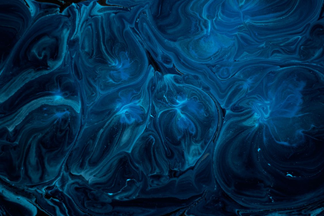 Blaue Und Schwarze Abstrakte Malerei. Wallpaper in 5411x3607 Resolution