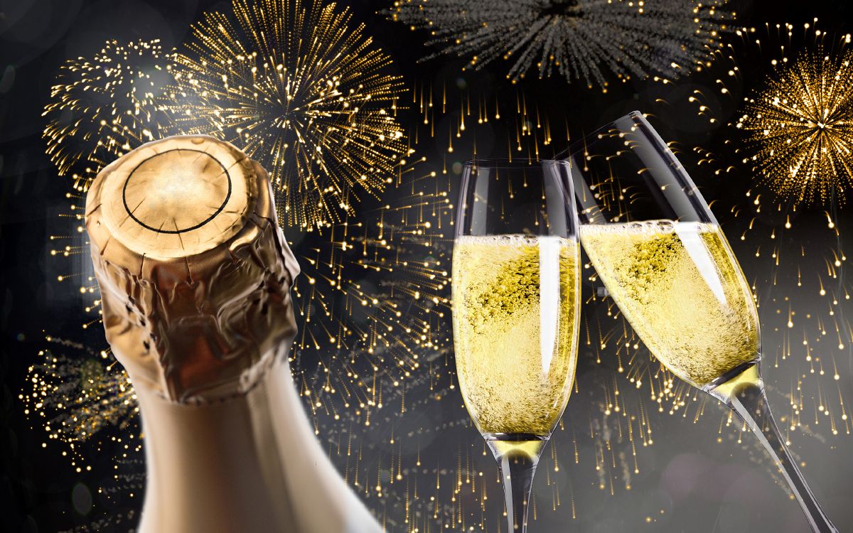 新年前夕, 香槟, 新的一年, 缔约方, 新年当天 壁纸 3840x2400 允许
