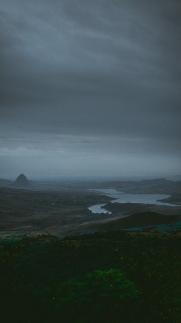 Image highland, green, atmosphere, cloud, horizon