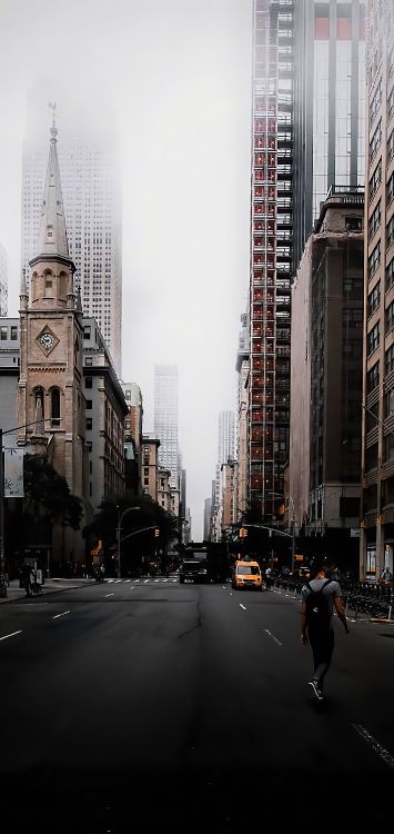 Edificio, Coche, Torre de Bloques, la Superficie de la Carretera, Calle. Wallpaper in 1422x3000 Resolution