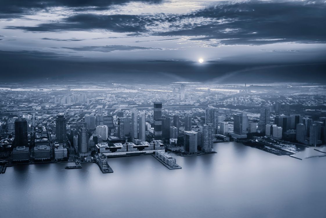 Horizon de la Ville Pendant la Nuit. Wallpaper in 5655x3775 Resolution