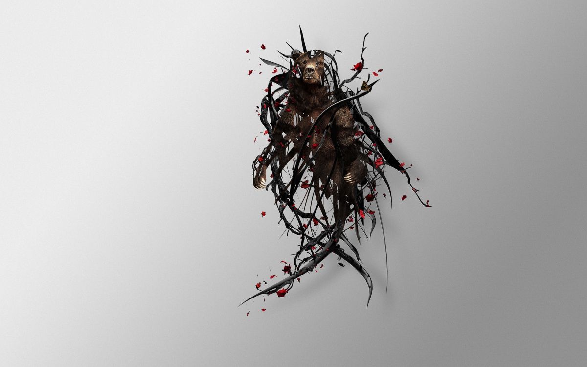 black and red abstract painting