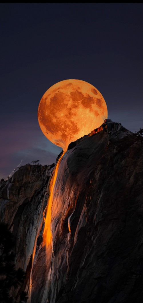 Image horsetail falls moon, Horsetail Fall, moon, Yosemite Falls, Yosemite Firefall