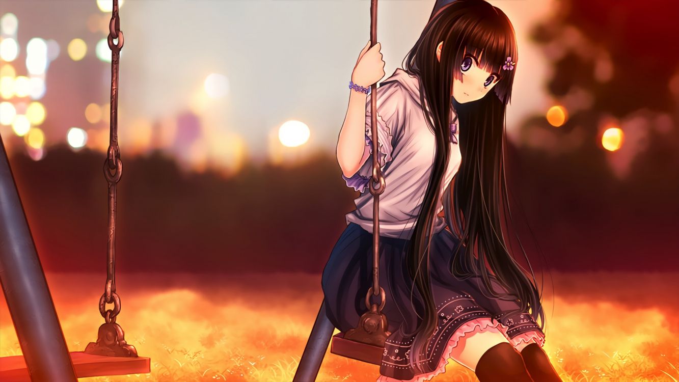 Mujer en Púrpura Camisa de Manga Larga Personaje de Anime. Wallpaper in 2048x1152 Resolution