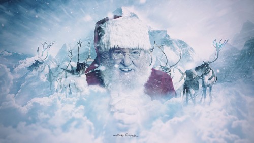 Image Christmas Day, ded moroz, Santa Claus, watercolor paint, art