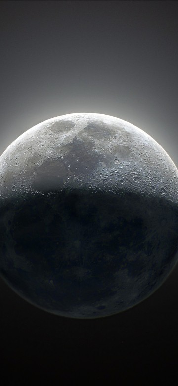 Image full moon in dark room