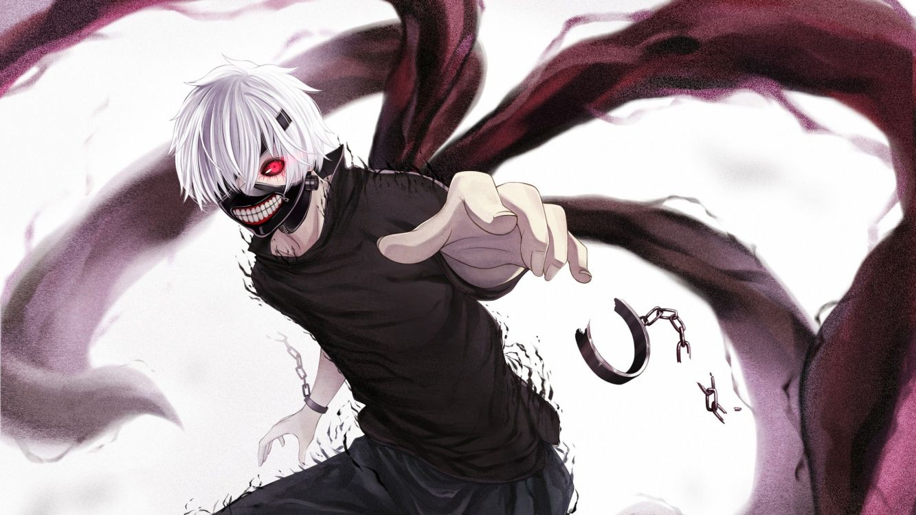 肯kaneki, 东京食尸鬼, 虚构的人物, 超自然的生物, 食尸鬼 壁纸 2560x1440 允许