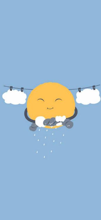 Wallpaper Cute Rainy Day Animated, Illustration, Humour, Drawing, Cartoon,  Background - Download Free Image