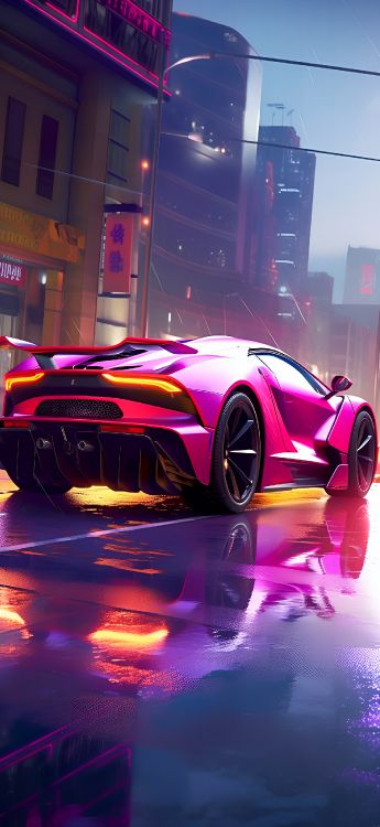 豪华旅行车, 轮胎, 车灯, 汽车轮胎, 紫色的 壁纸 1472x3200 允许