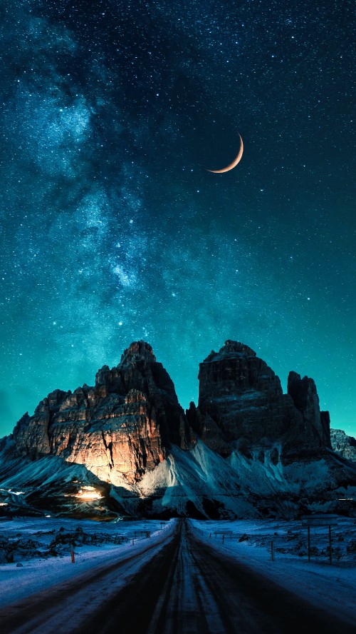 Image atmosphere, mountain, moon, world, natural landscape