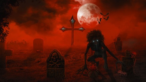 Image darkness, illustration, Headstone, Cemetery, atmosphere