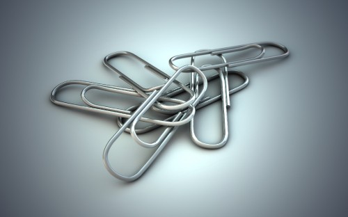 Image white and blue paper clip