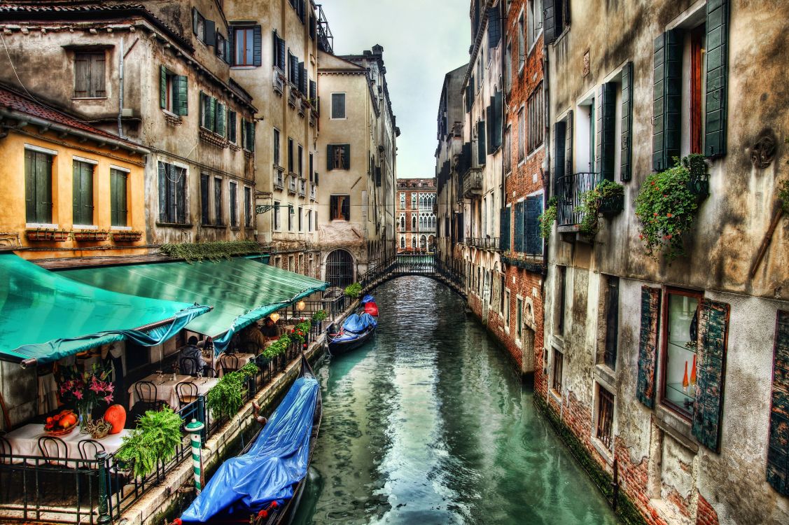威尼斯, 运河, 滑雪缆车, 巷子里, 旅游业 壁纸 5051x3361 允许