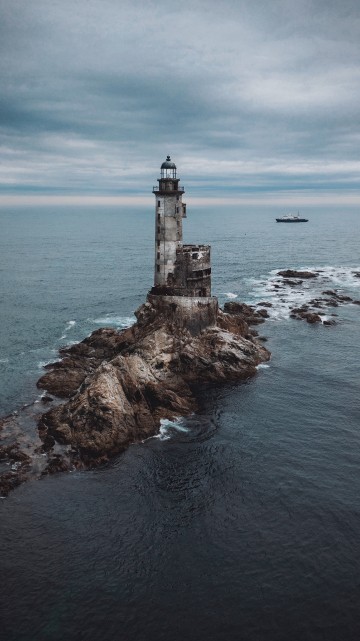 Image Lighthouse, water, cloud, tower, beacon