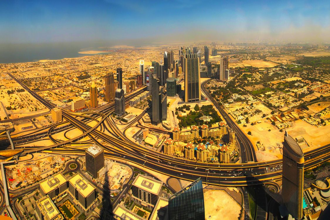 哈利法塔, 城市景观, 城市, 里程碑, 大都会 壁纸 2592x1728 允许