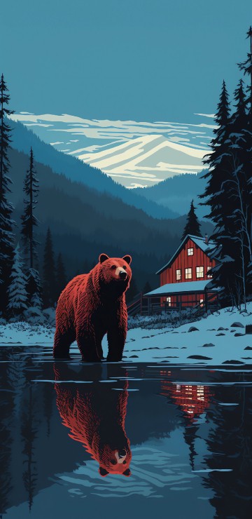 Image mountain, kodiak bear, grizzly bear, arctic ocean, bears