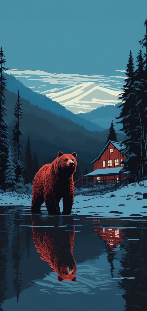 Image mountain, kodiak bear, grizzly bear, arctic ocean, bears