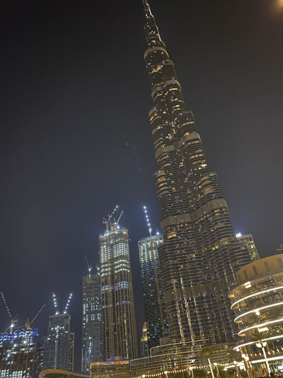 Dubaï, Burj Khalifa, Gratte-ciel, Nuit, Tour de Bloc. Wallpaper in 1536x2048 Resolution