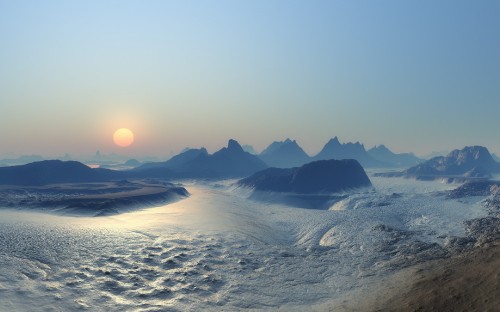 Image silhouette of mountain during sunset