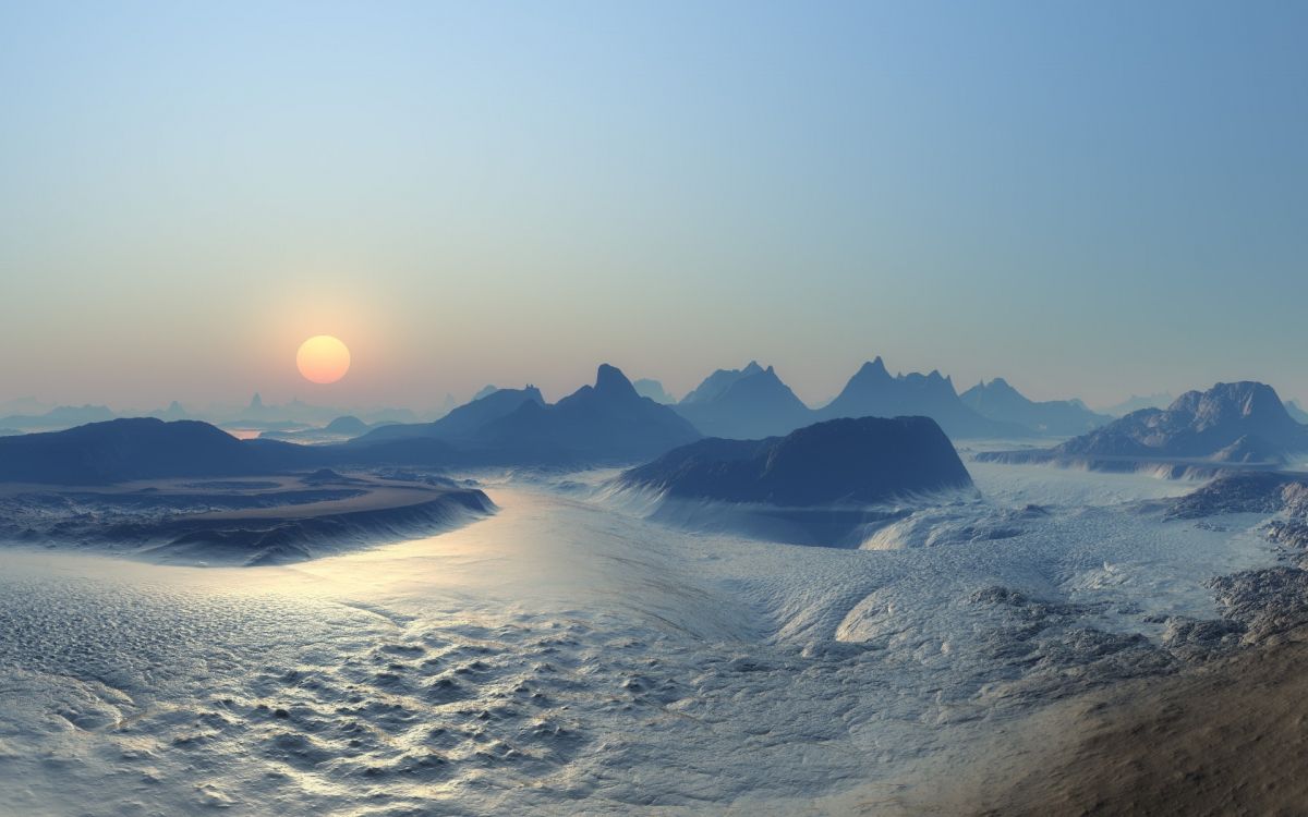 silhouette of mountain during sunset