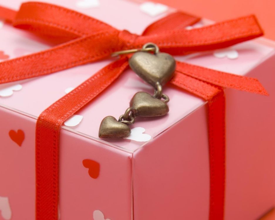 Gift, Red, Ribbon, Present, Pink. Wallpaper in 5120x4096 Resolution
