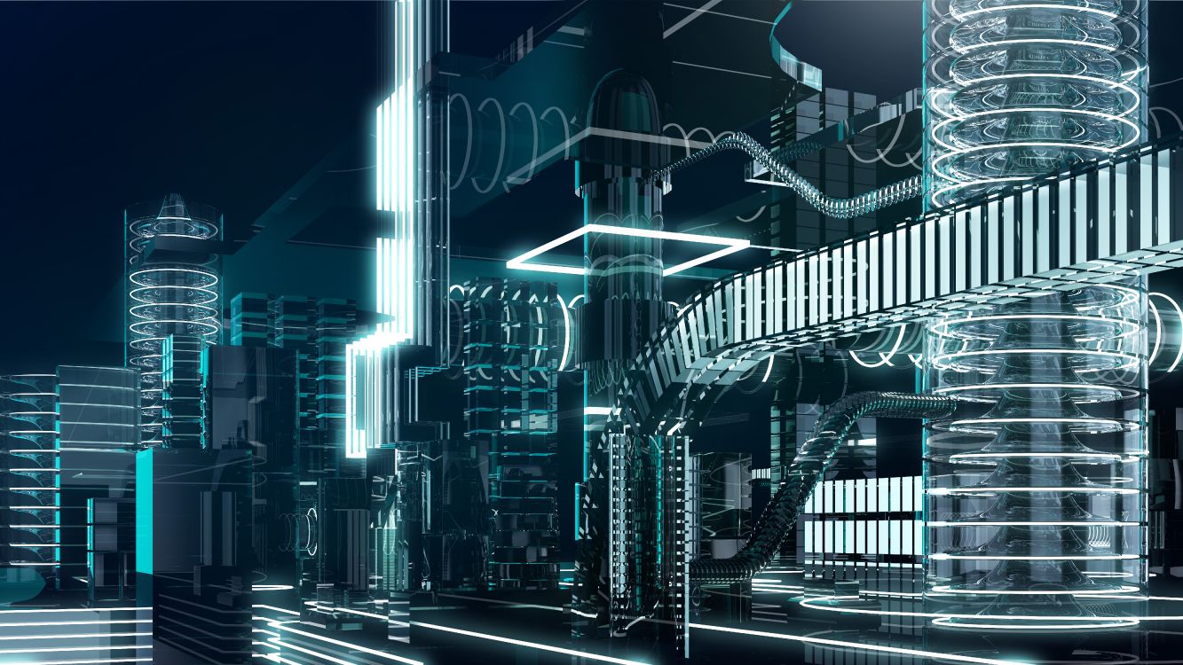 Stadtgebäude Mit Lichtern Während Der Nacht. Wallpaper in 6000x3375 Resolution