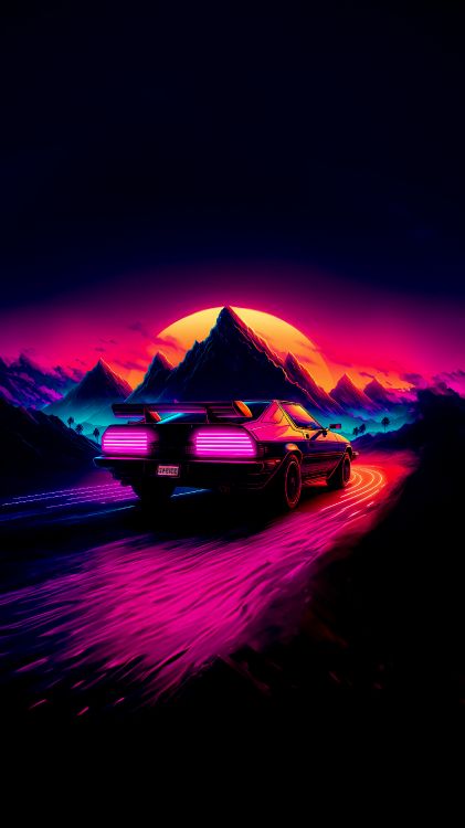 Coche de la Ciudad, Coche, Un Segmento, Iluminación Automotriz, Morado. Wallpaper in 2160x3840 Resolution