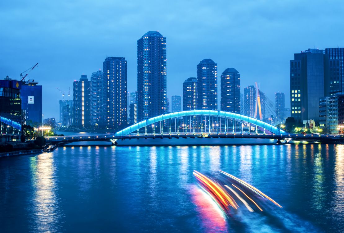 time lapse photography of city skyline during night time