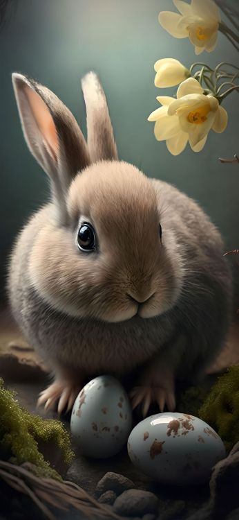 Lapin, White, Lumière, Oreille, Les Lapins et Les Lièvres. Wallpaper in 1080x2340 Resolution