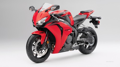 Image red and black sports bike