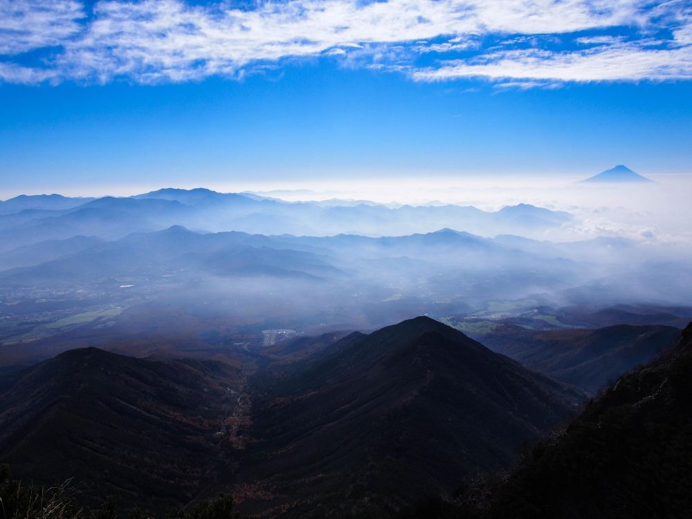 mount fuji, mountain range, mountain, ridge, mountainous landforms