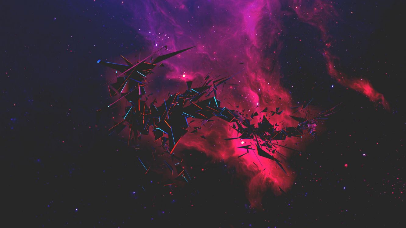 Pintura Abstracta Morada y Roja. Wallpaper in 2560x1440 Resolution