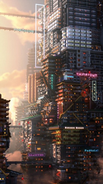 Image cyberpunk minecraft, minecraft, cyberpunk 2077, ghost of tsushima, open world