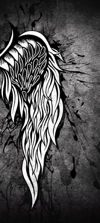 Artes Visuales, en Blanco y Negro, Ilustración, Cabeza, Naturaleza. Wallpaper in 1080x2400 Resolution