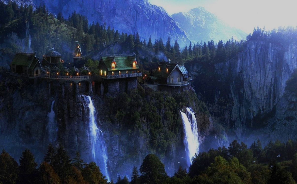 指环王, 莱格拉斯, 瑞文戴尔, 霍比特人, 性质 壁纸 2328x1446 允许